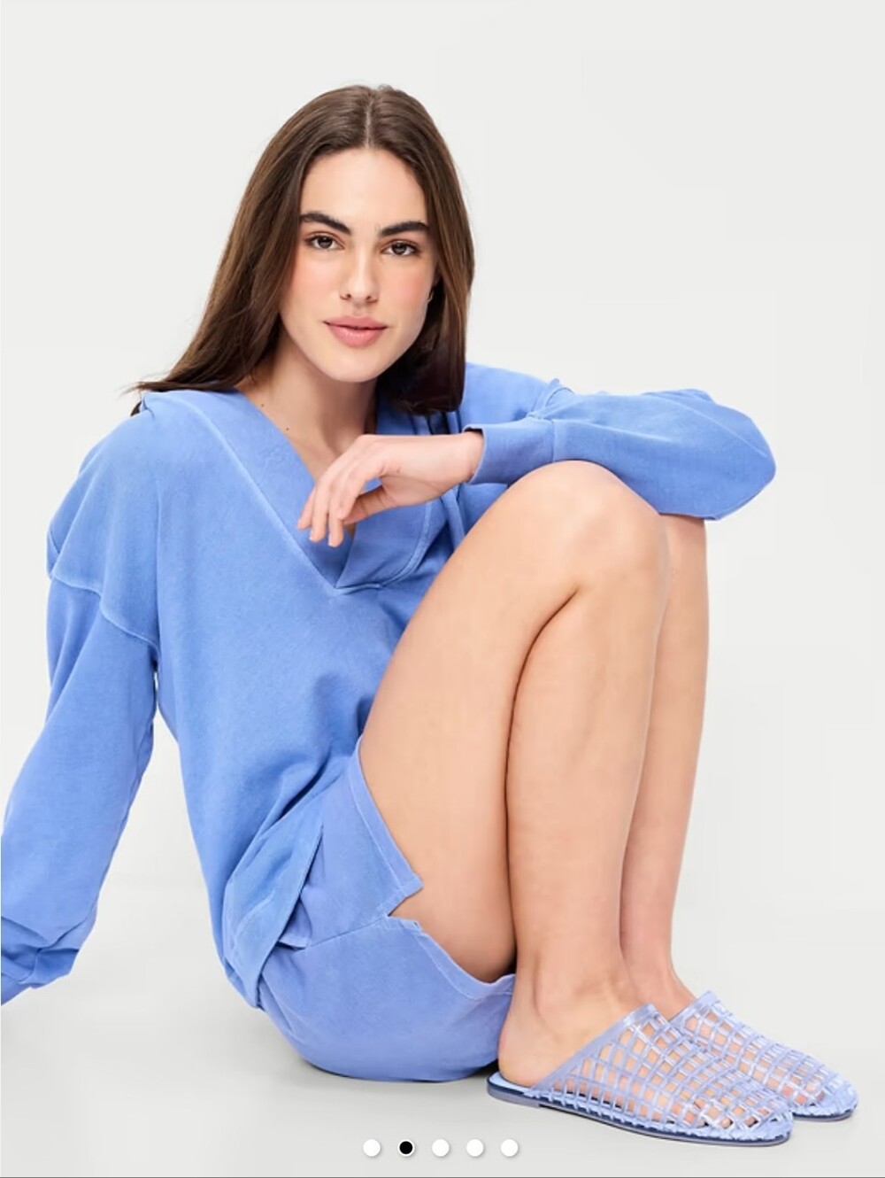 Old Navy Light Blue Jelly Slide Mules - Picture 2 of 6